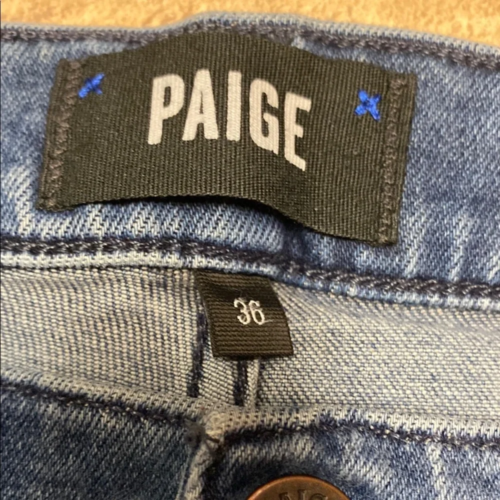 PAIGE Blue Slim Fit Size 36 Straight Leg Jeans Versatile Everyday Wear Denim